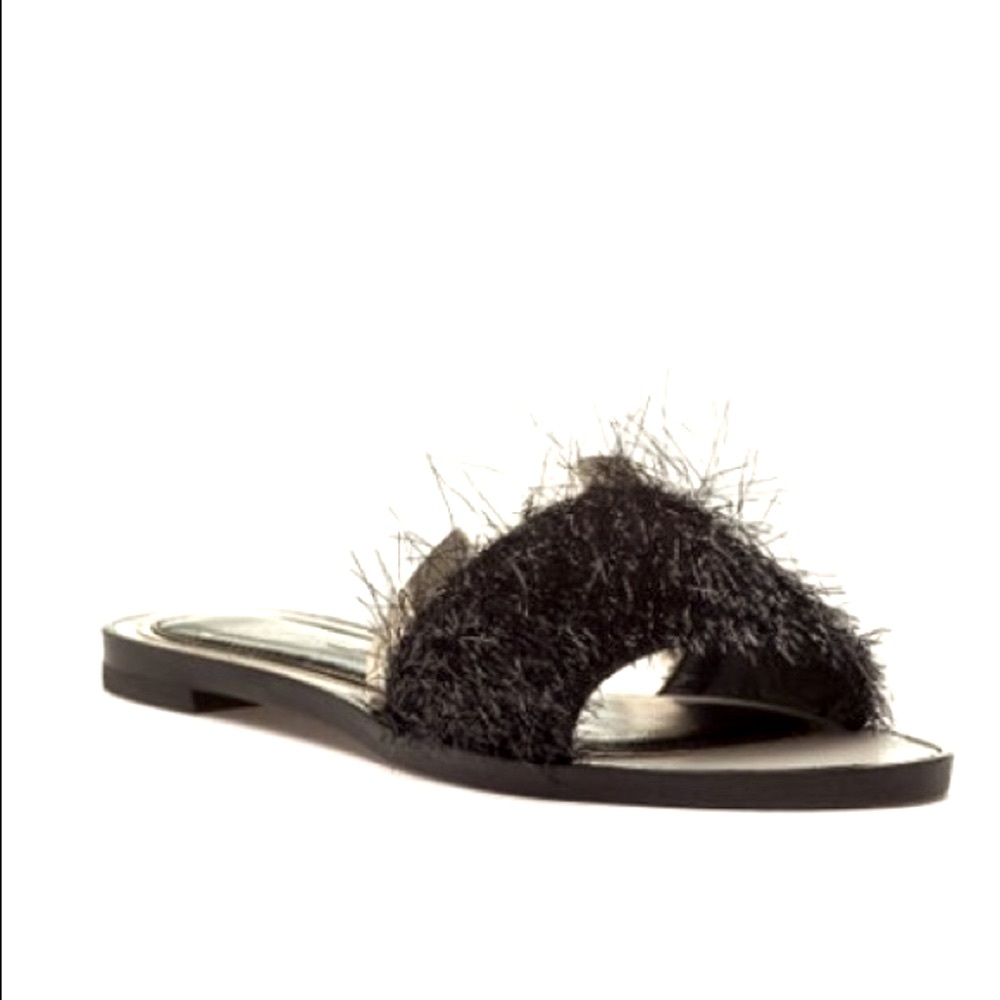 Lanvin Black Tinsel Slide